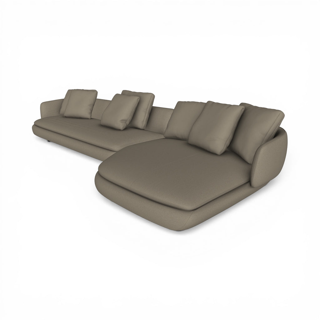 Ralph 3-Seater Sofa With Chaise - defined arms in tailored upholstery