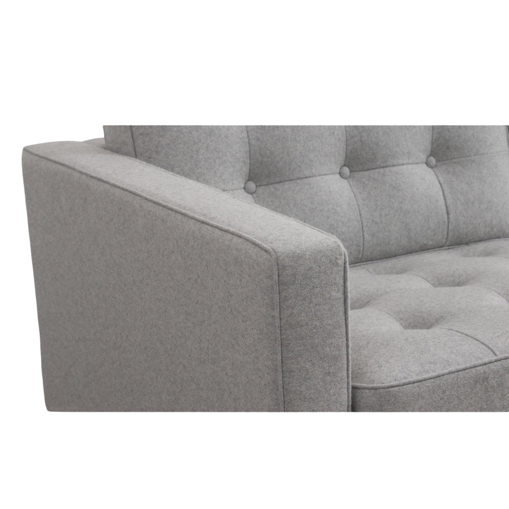 Florence 3-Seater Sofa - polished steel legs