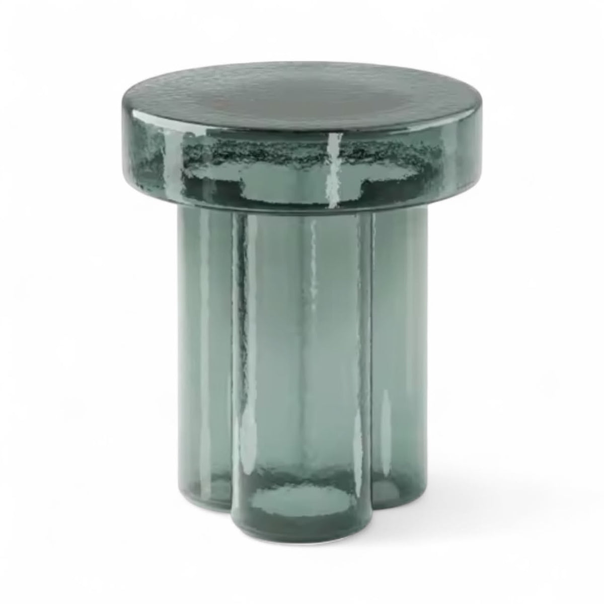 Soda Side Table - tinted glass casting coloured light