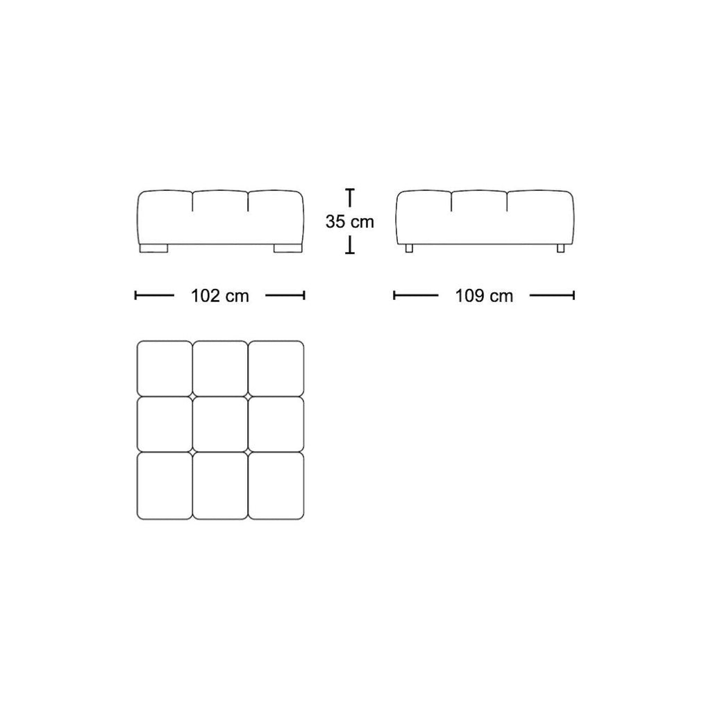 Tufty modular sofa TF025 - chesterfield-inspired capitonné quilting