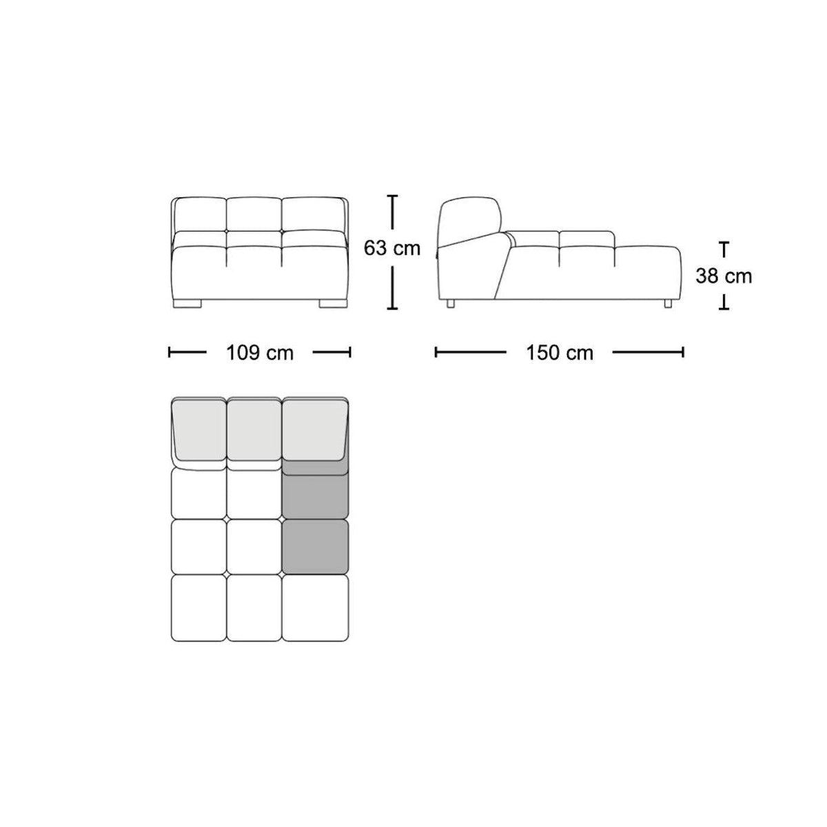 Tufty modular sofa TF019 - quality upholstery