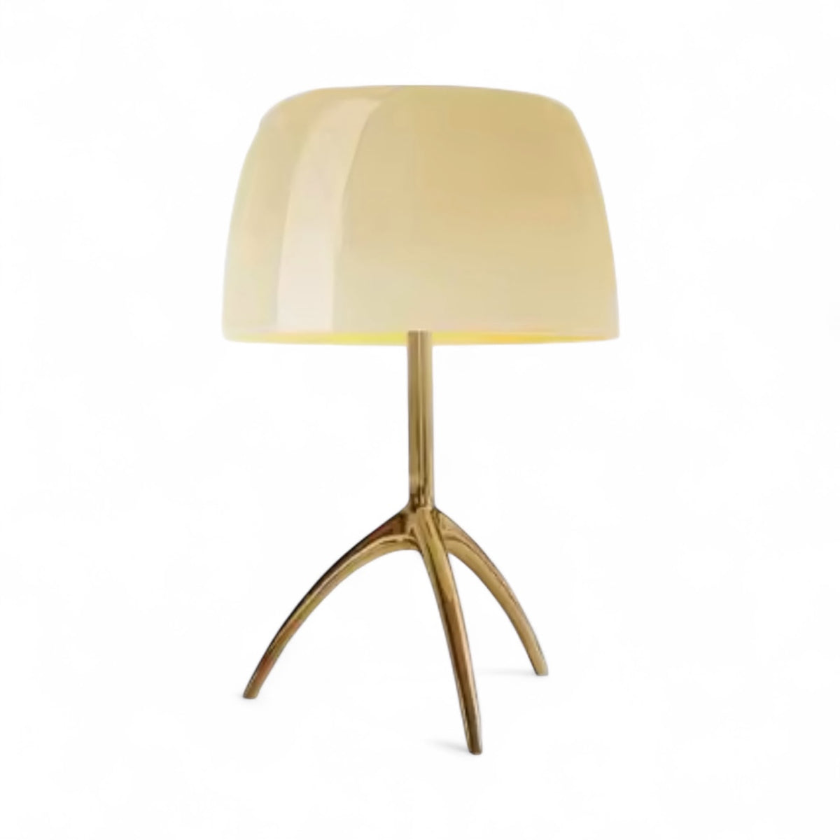 Lumiere Table Lamp - blown-glass shade above a slender tripod stem