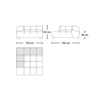 Tufty modular sofa TF010 - deep, pillowy seat and back