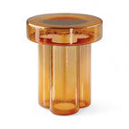 Soda Side Table - thick rippled glass side table