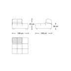 Tufty modular sofa TF012 - configuration of Tufty modules