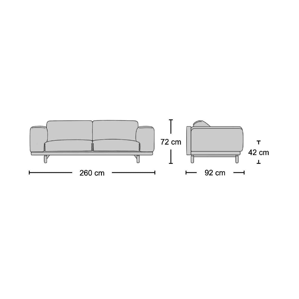 Rest 3-Seater Sofa - Nordic-inspired three-seater from Nue Modern
