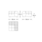 Tufty modular sofa TF002 - deep, pillowy seat and back