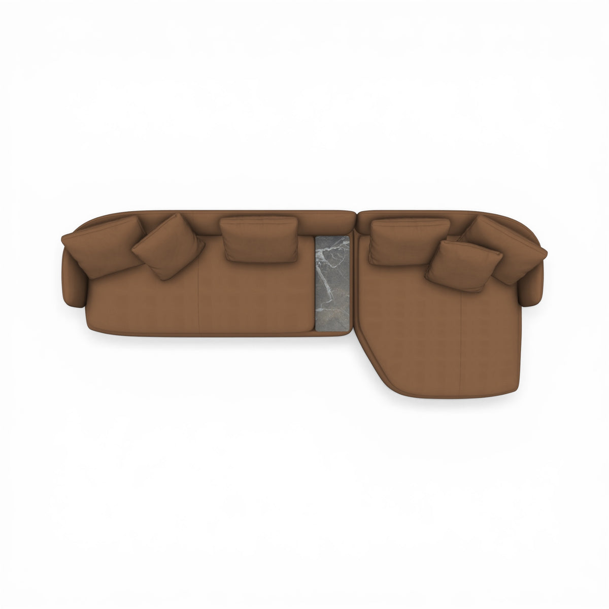 Ralph 3-Seater Sofa With Chaise and Table - deep, well-cushioned seats
