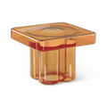 Soda Square Coffee Table - tinted glass that glows in daylight