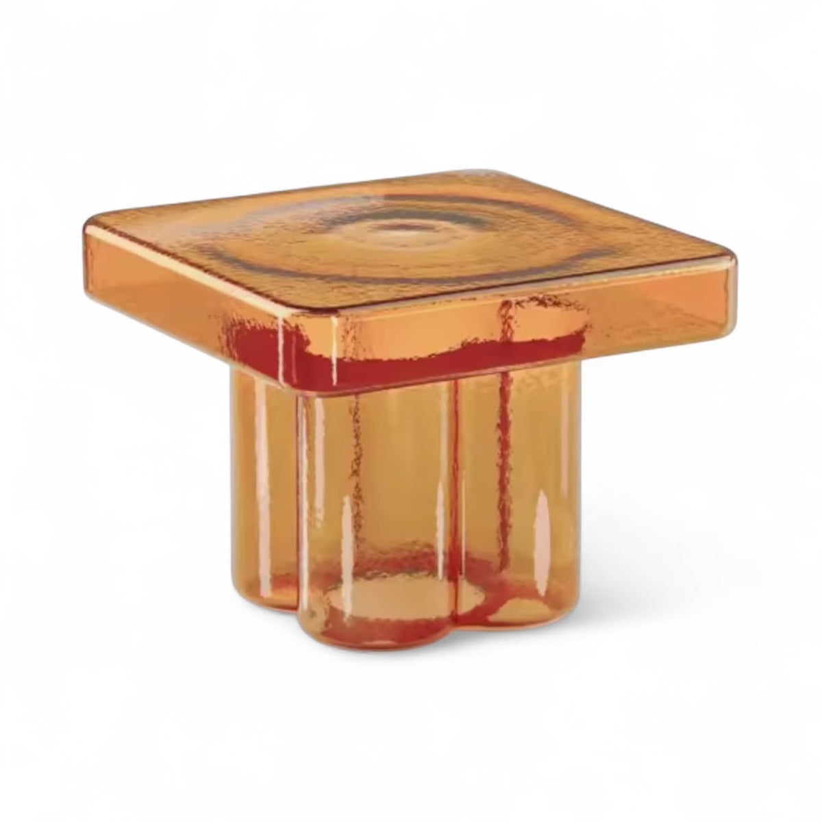Soda Square Coffee Table - tinted glass that glows in daylight
