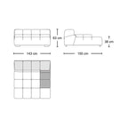 Tufty modular sofa TF021 - deep, pillowy seat and back