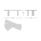 Ventaglio Desk Table - fan-shaped desk from Nue Modern