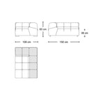 Tufty modular sofa TF007 - quilted modular sofa from Nue Modern