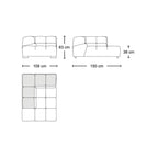 Tufty modular sofa TF024 - made-to-order in a choice of fabrics