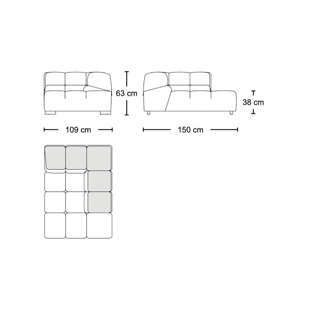 Tufty modular sofa TF023 - quality upholstery