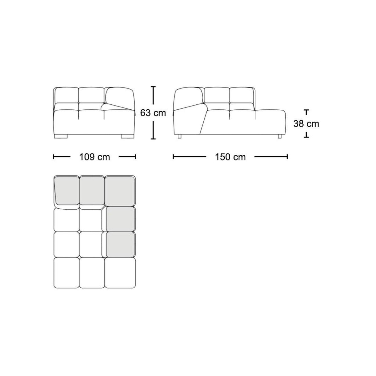 Tufty modular sofa TF023 - quality upholstery