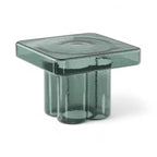 Soda Square Coffee Table - softly rippled glass