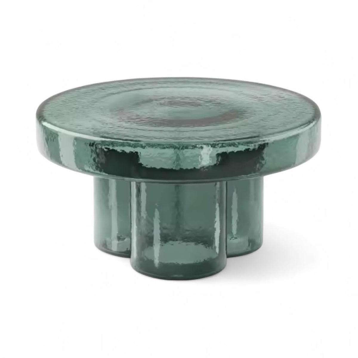 Soda Coffee Table - thick rippled glass coffee table
