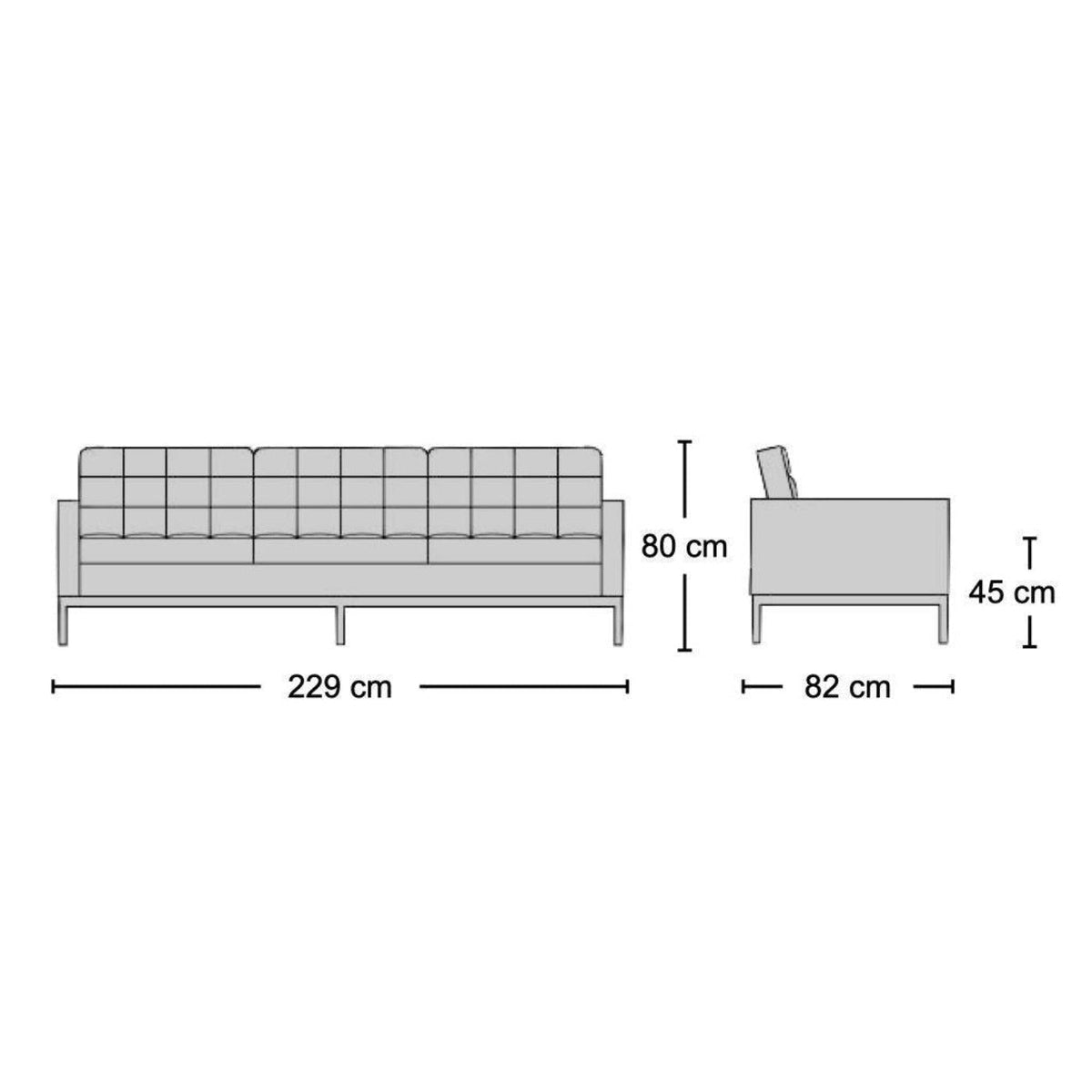 Florence 3-Seater Sofa - tailored three-seater from Nue Modern