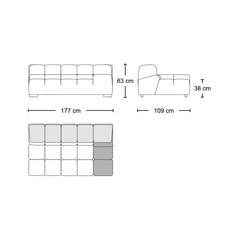 Tufty modular sofa TF015 - quality upholstery