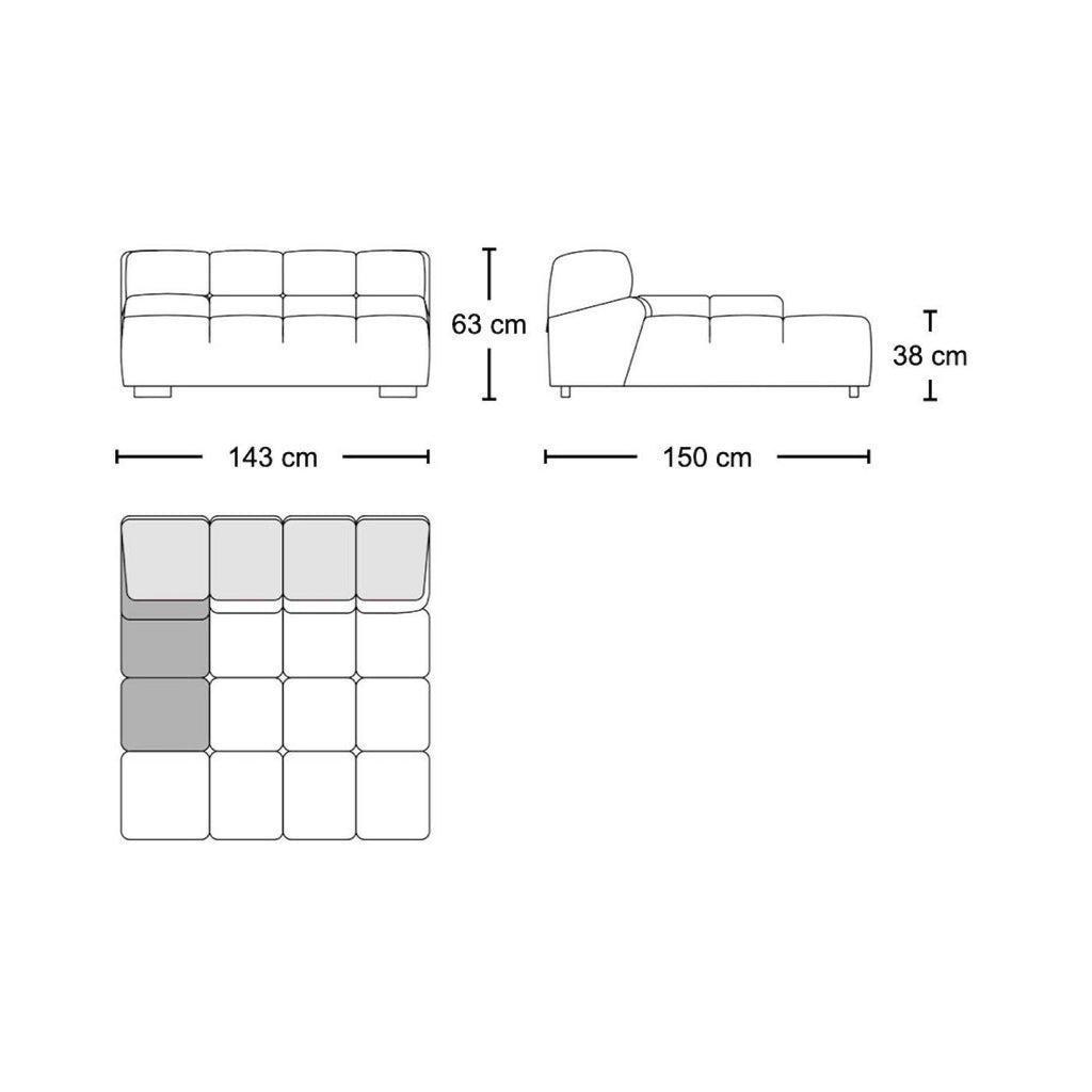 Tufty modular sofa TF022 - quality upholstery