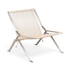 PK25 Lounge Chair - single bent steel frame and taut woven seat