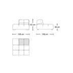 Tufty modular sofa TF011 - configuration of Tufty modules