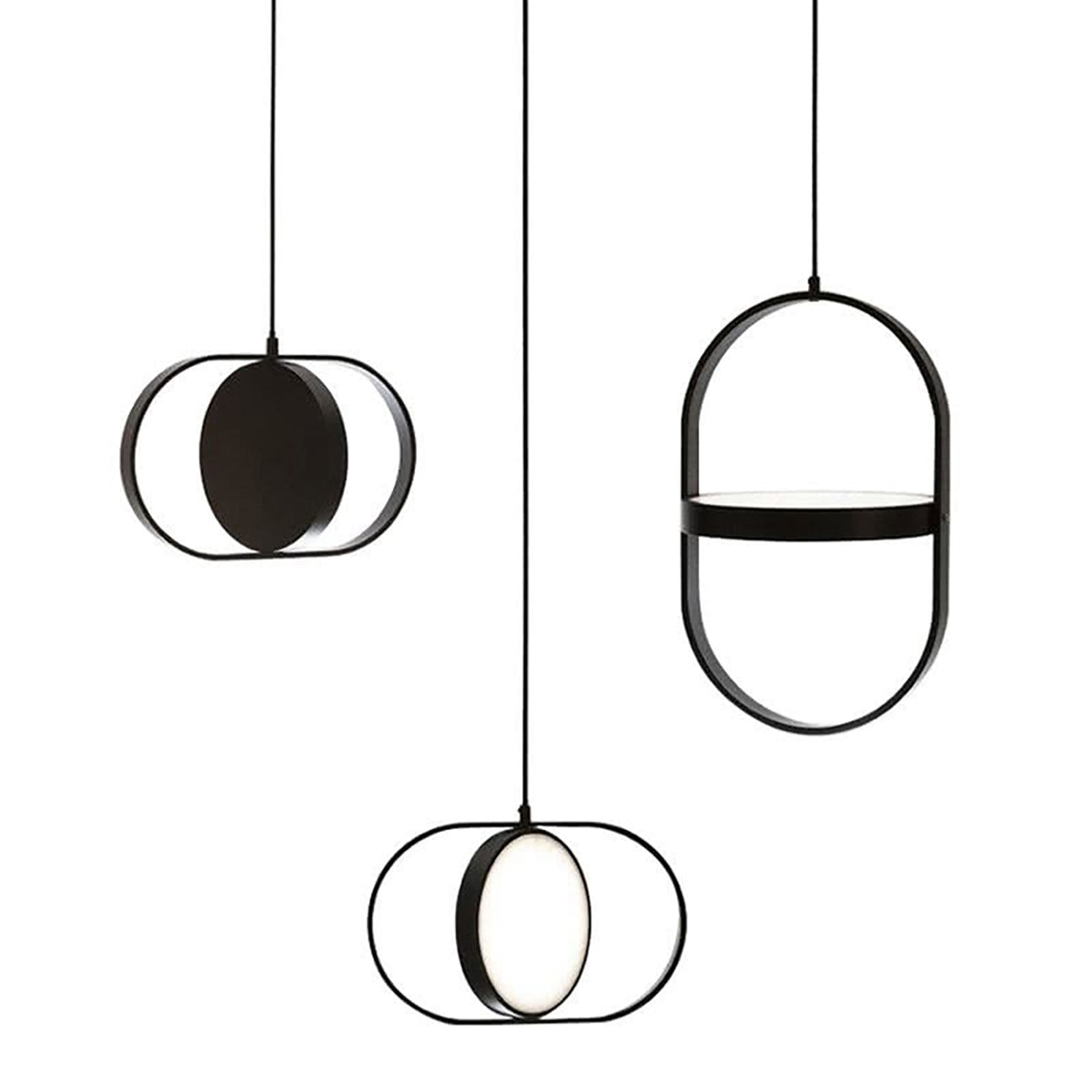 Kuu Pendant Lamp - moon-like pendant with a rounded diffusing shade