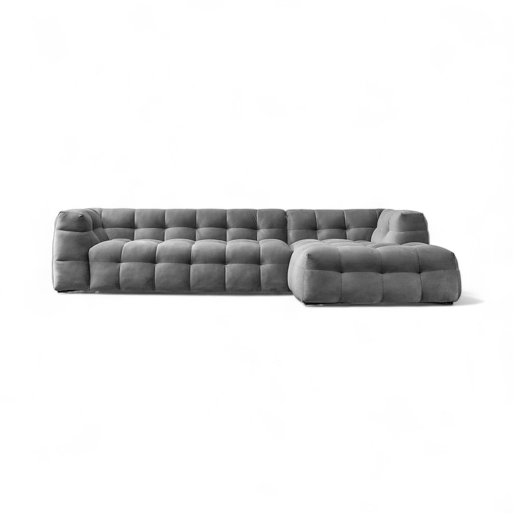 Boba Corner Sofa - inflated-looking volumes and softened edges throughout