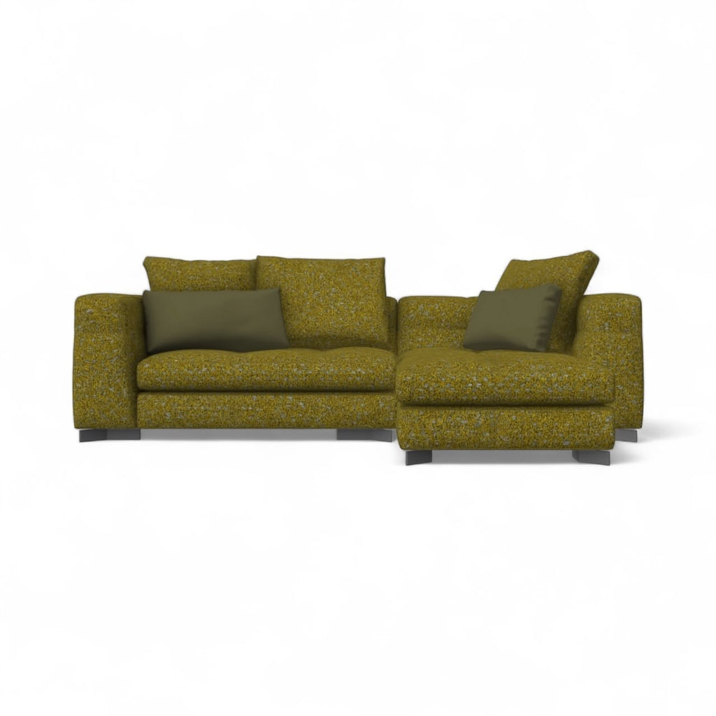 Portman 2-Seater Sofa with Chaise - compact L-shaped sofa with integrated chaise