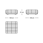 Flex Ottoman - modular ottoman from Nue Modern