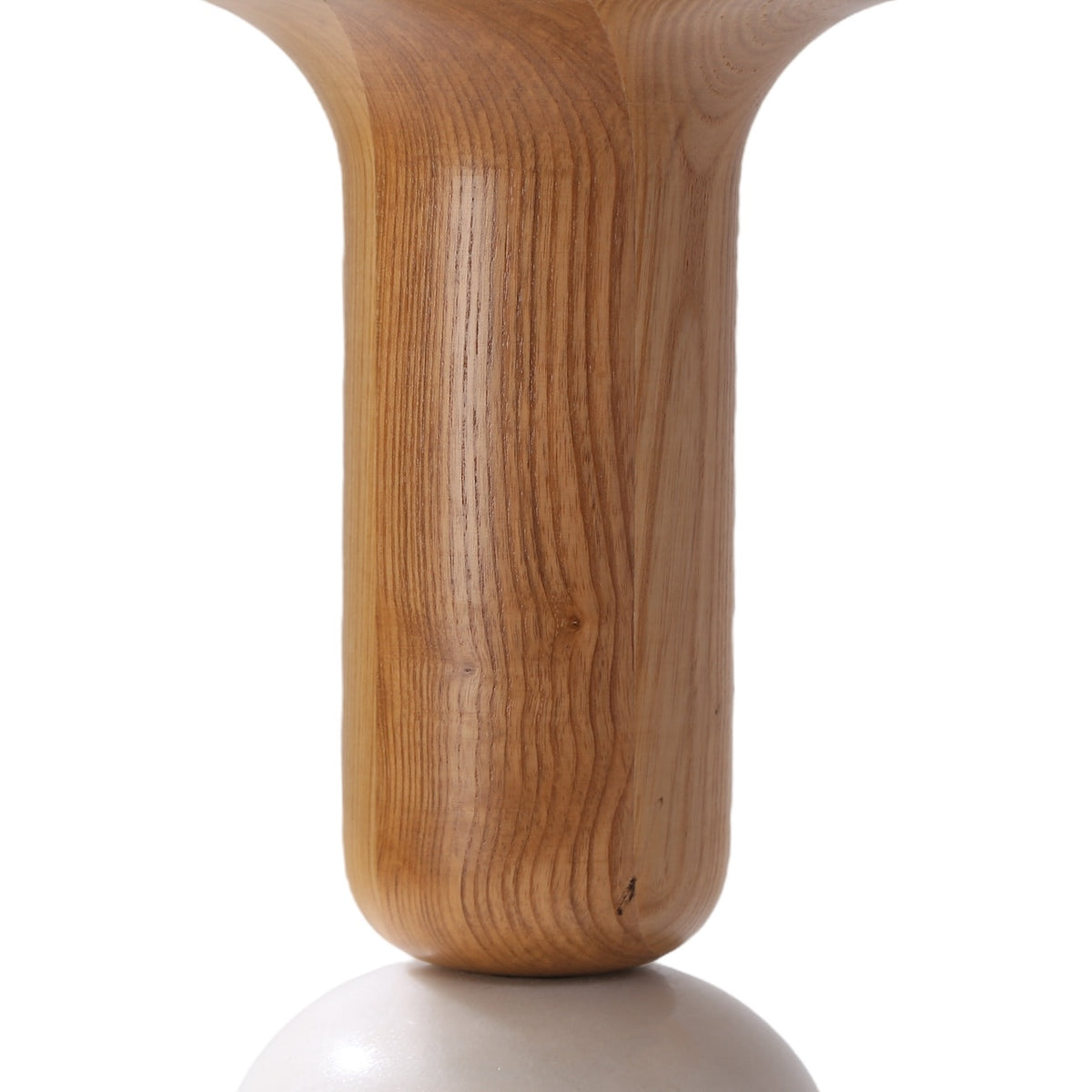 Pion Side Table - turned, rounded form with a level top