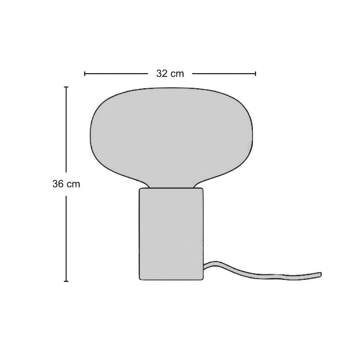 Karl-Johan Table Lamp - mushroom glass lamp from Nue Modern