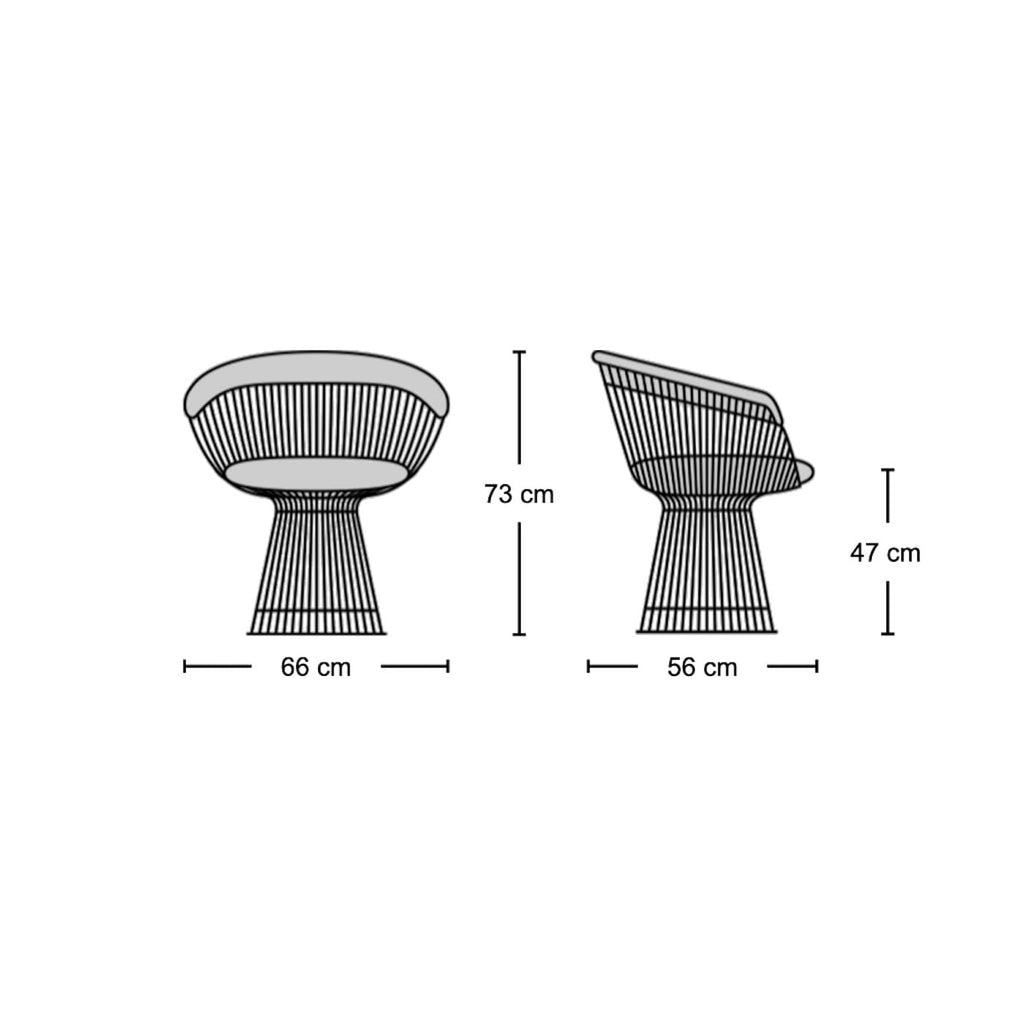 Platner Side Chair - luminous wire base