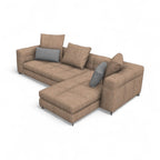 Portman 3-Seater Sofa with Chaise - neatly defined arms