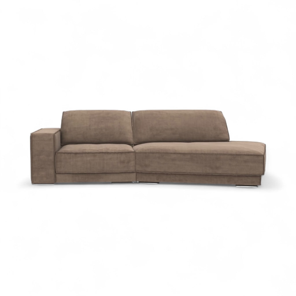 Budapest Sectional Sofa - curved sectional with deep seats and plump cushioning