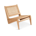 Kangaroo Lounge Chair - angled solid wood frame cradling a restful posture
