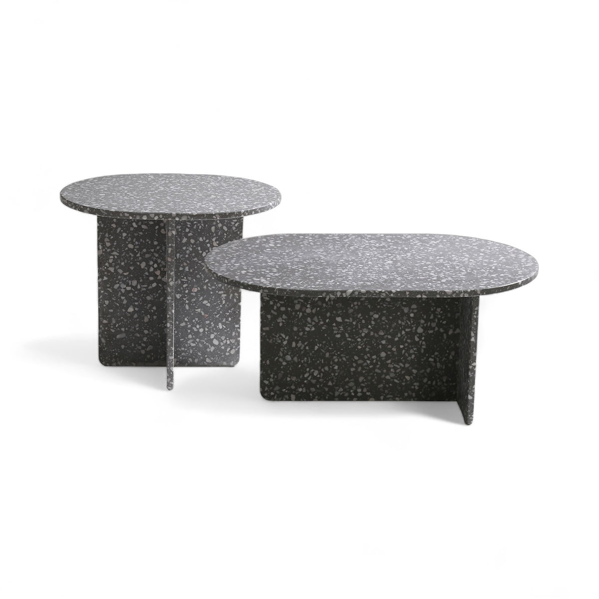 Terrazzo Coffee Table - terrazzo coffee table with chip-flecked top