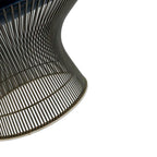 Platner Ottoman - shimmering wire rod base