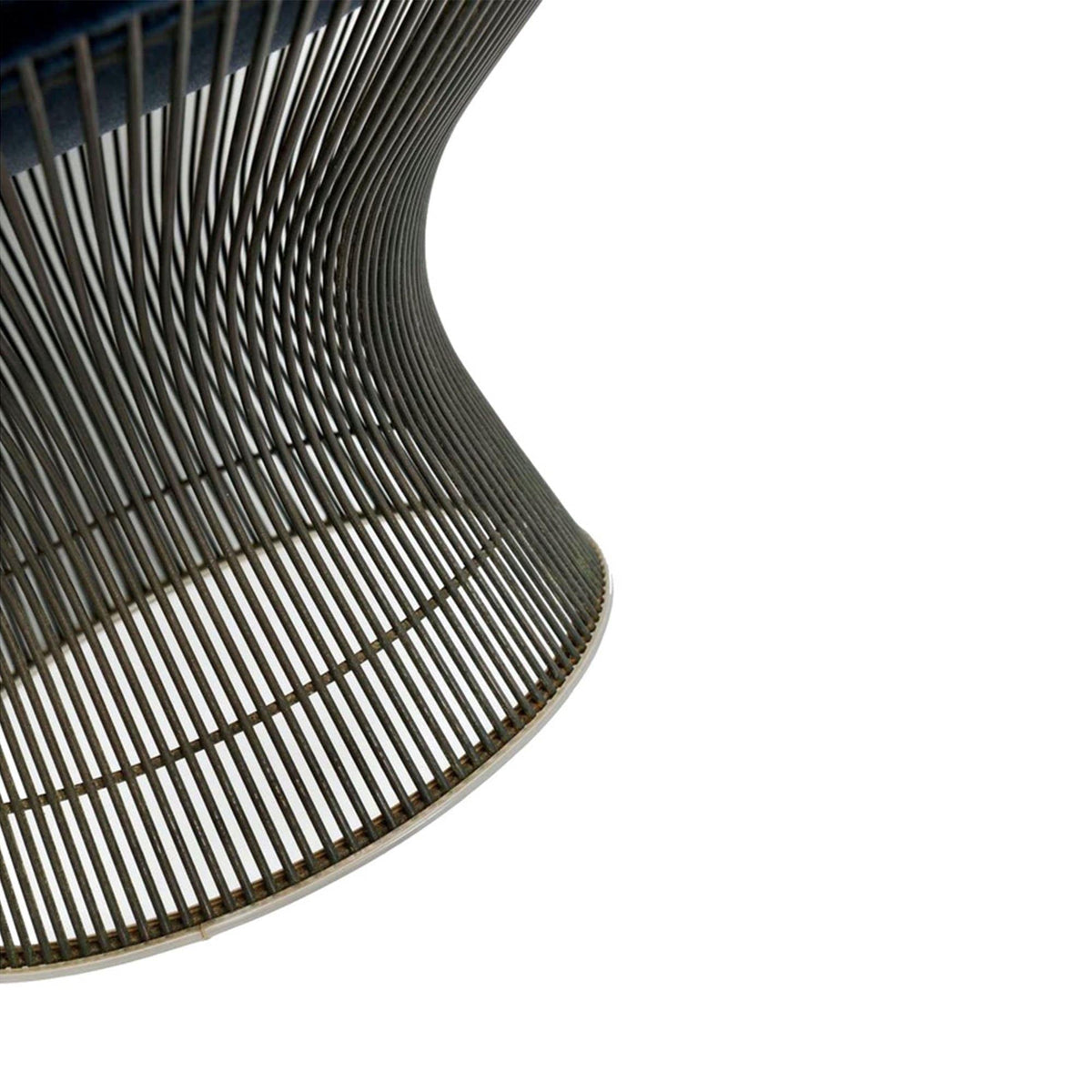 Platner Ottoman - shimmering wire rod base