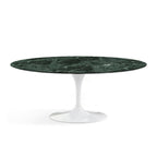 Oval Pedestal Dining Table - Marble Top - available with a Calacatta Oro marble top