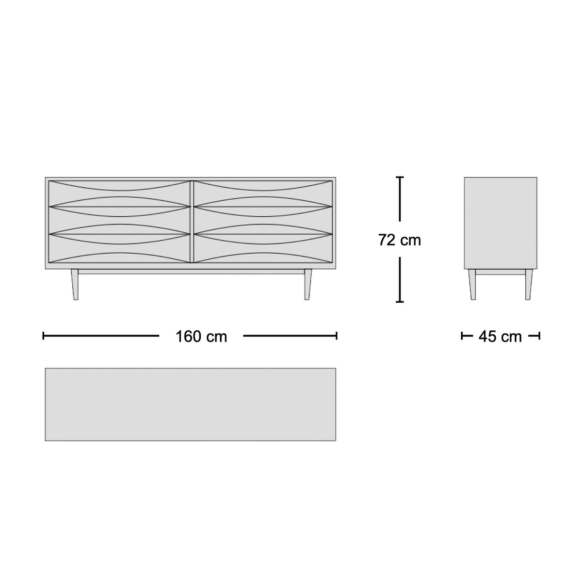 Vodder Bank of Drawers - storage for bedrooms