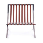 Barcelona Chair - modernist lounge chair with precise buttoned upholstery