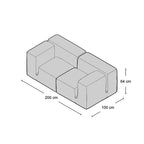 Le Mura 2-Seater Sofa - low modular sofa from Nue Modern