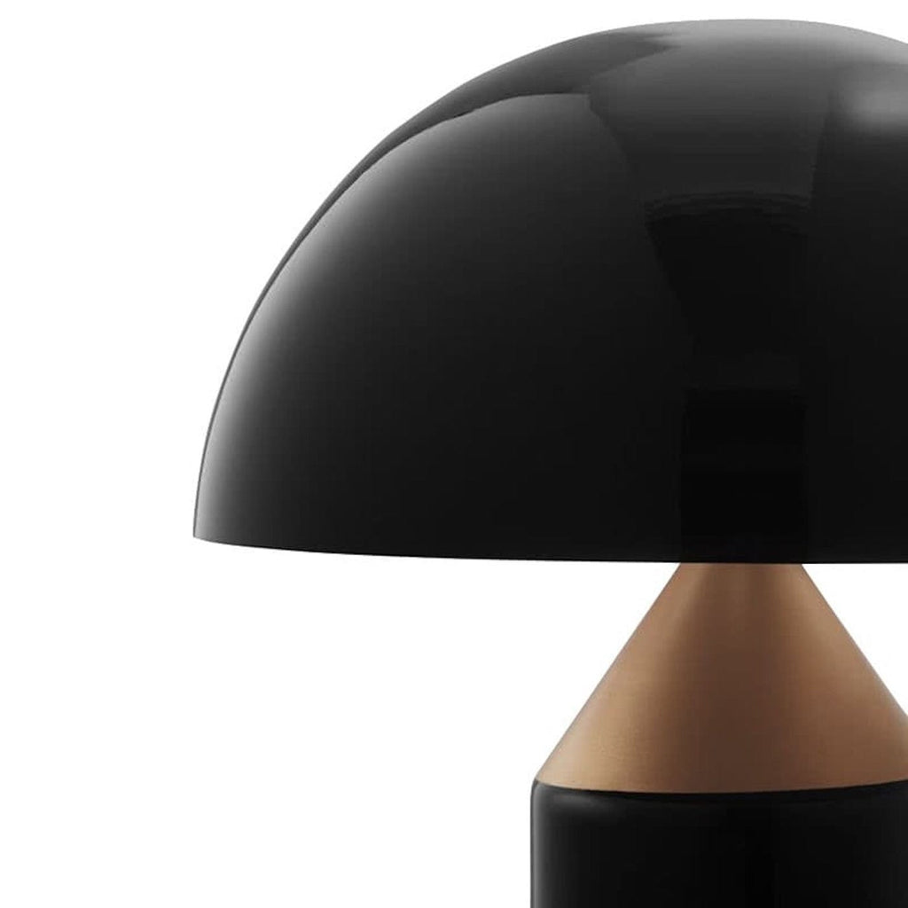 Atollo Table Lamp - geometric table lamp in black, white, brass or black and gold