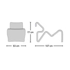 Etcetera Lounge Chair - Dimensions 