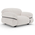 Sesann Armchair - slim exposed metal frame