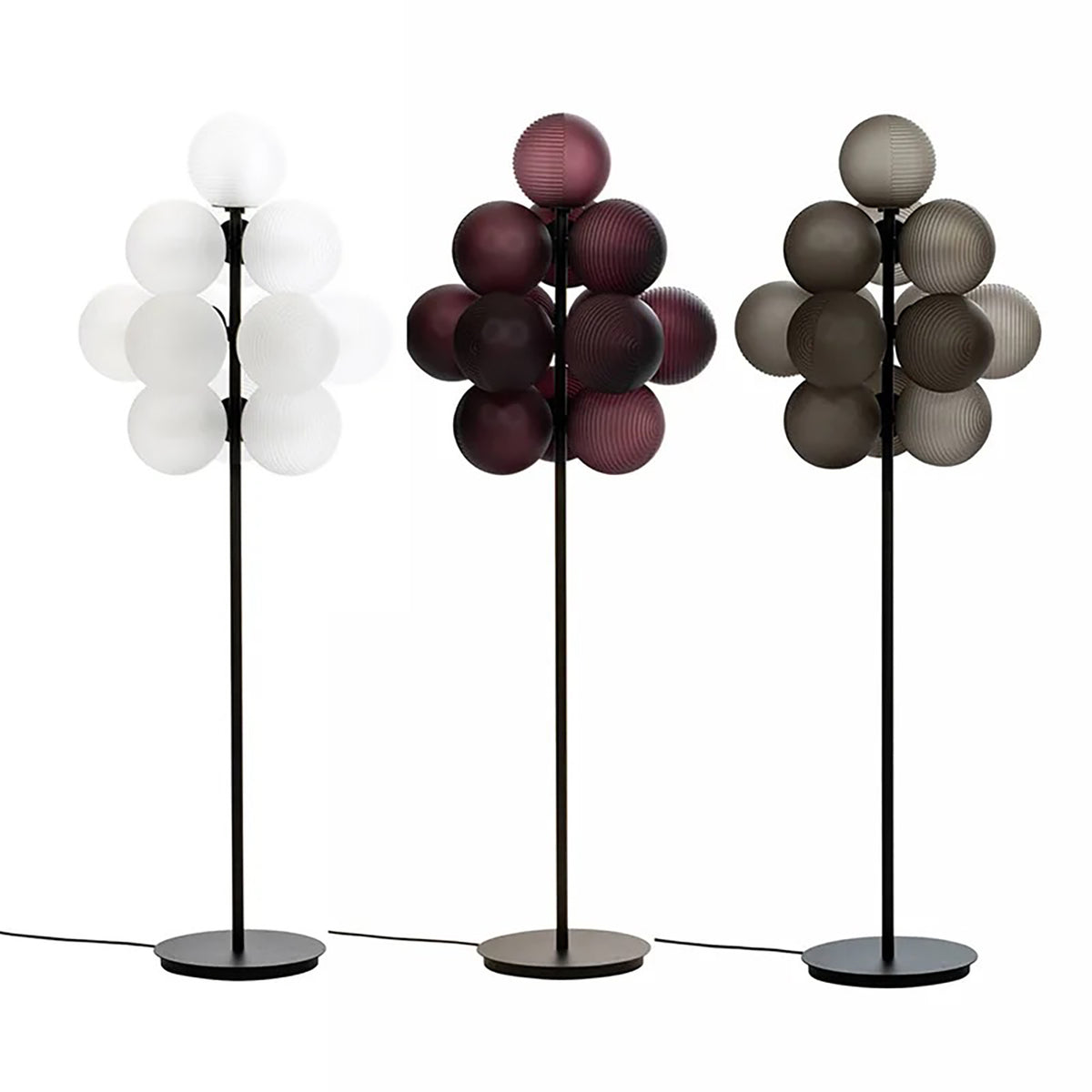 Stellar Grape Floor Lamp - slender stem on a weighted base