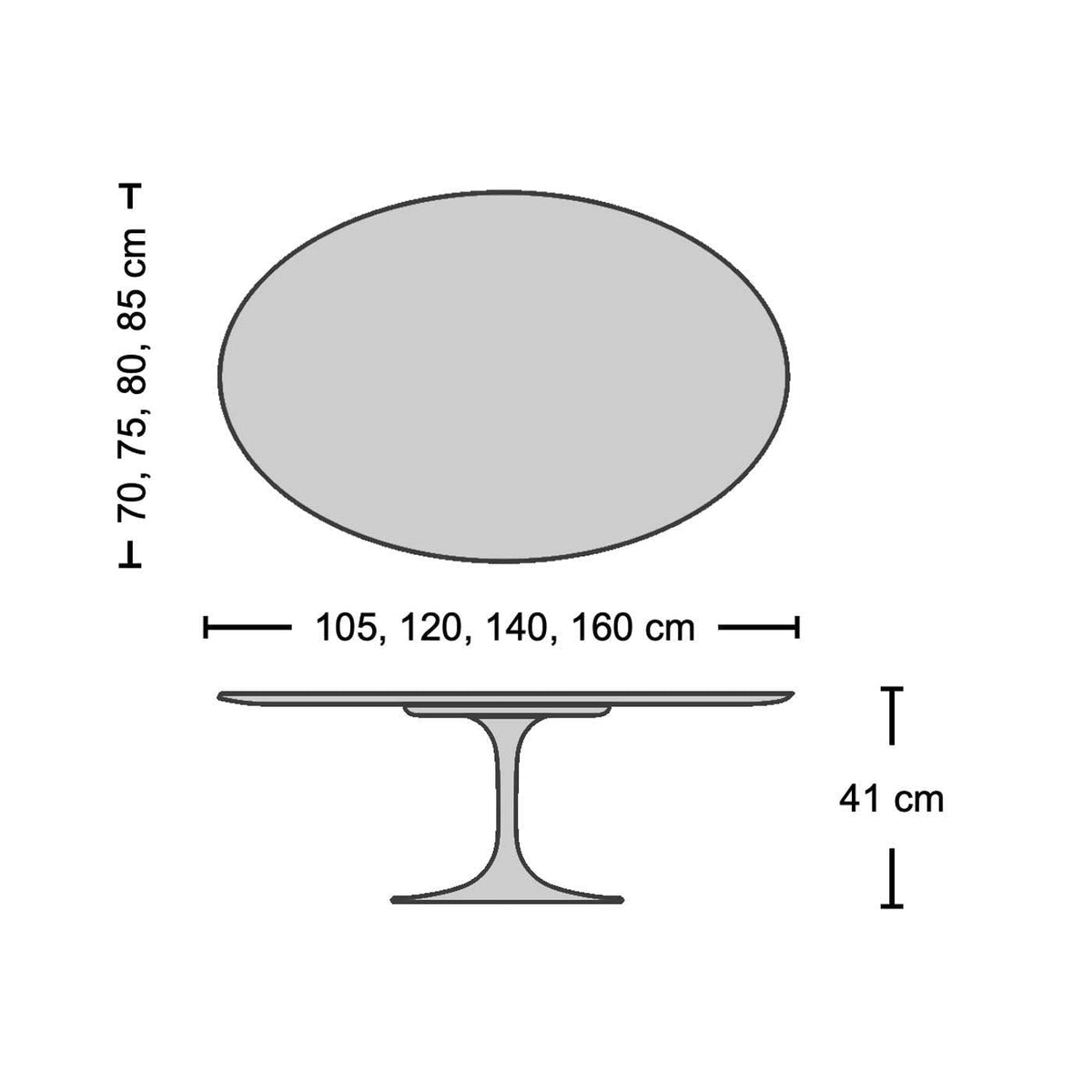 Oval Pedestal Coffee Table - Marble Top - oval marble coffee table from Nue Modern
