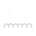 Arch Line Pendant - multiple shades suspended in a row beneath curved arms